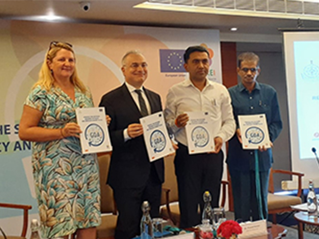 Release of the Strategy for Fostering Resource Efficiency and Circular economy in Goa by CM Chief Minister Dr Pramod Sawant and EU Ambassador Mr Ugo Astuto